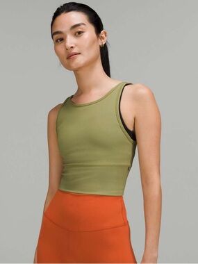 Lululemon Power Pivot Ribbed Tank Top
Bronze Green
